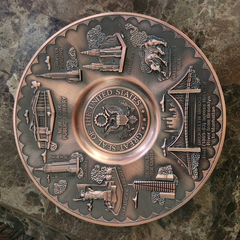 Copper decorative plate